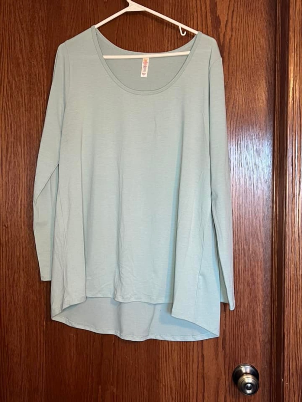 LuLaRoe Light Blue Long Sleeve Scoop Neck Top
